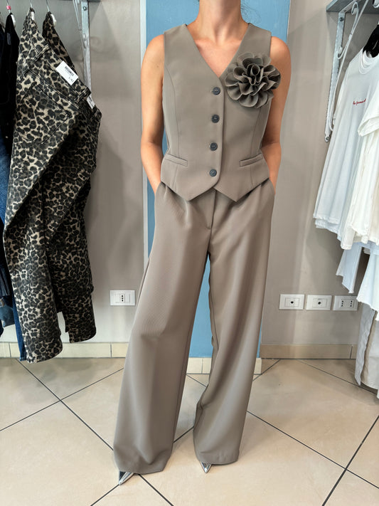 Susymix - Set coordinato Gilet + Pantalone a palazzo