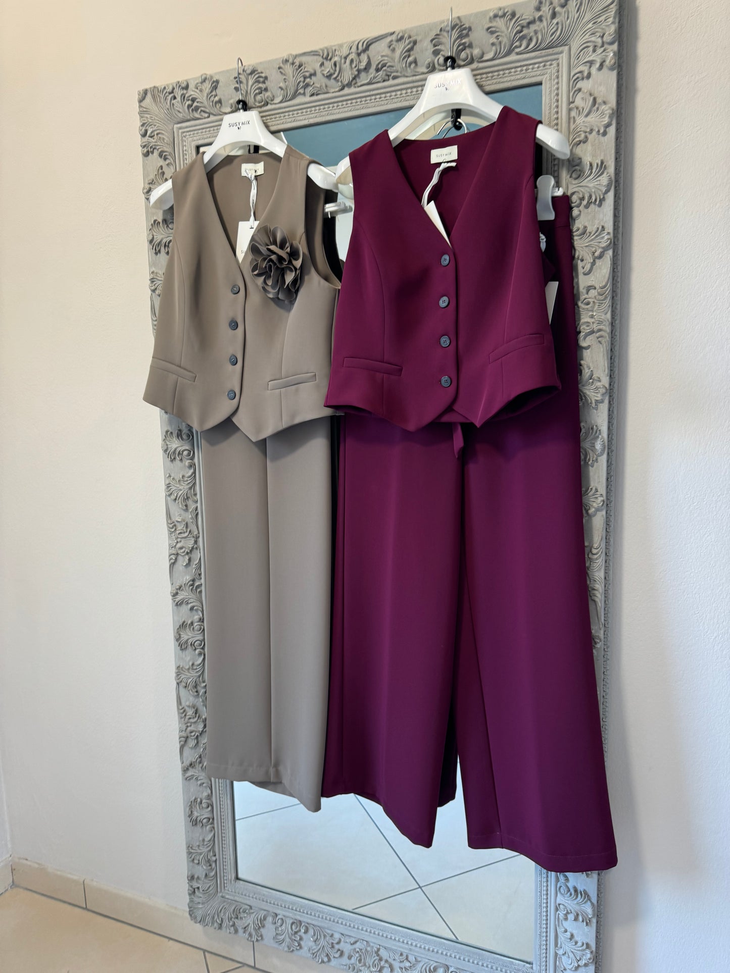 Susymix - Set coordinato Gilet + Pantalone a palazzo