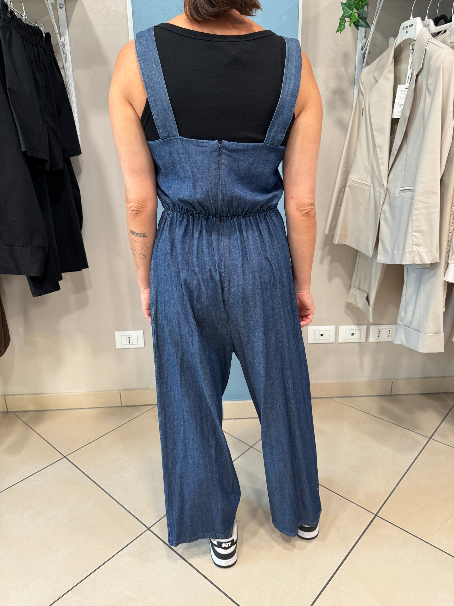 Rocknroll-Jumpsuit in chambray