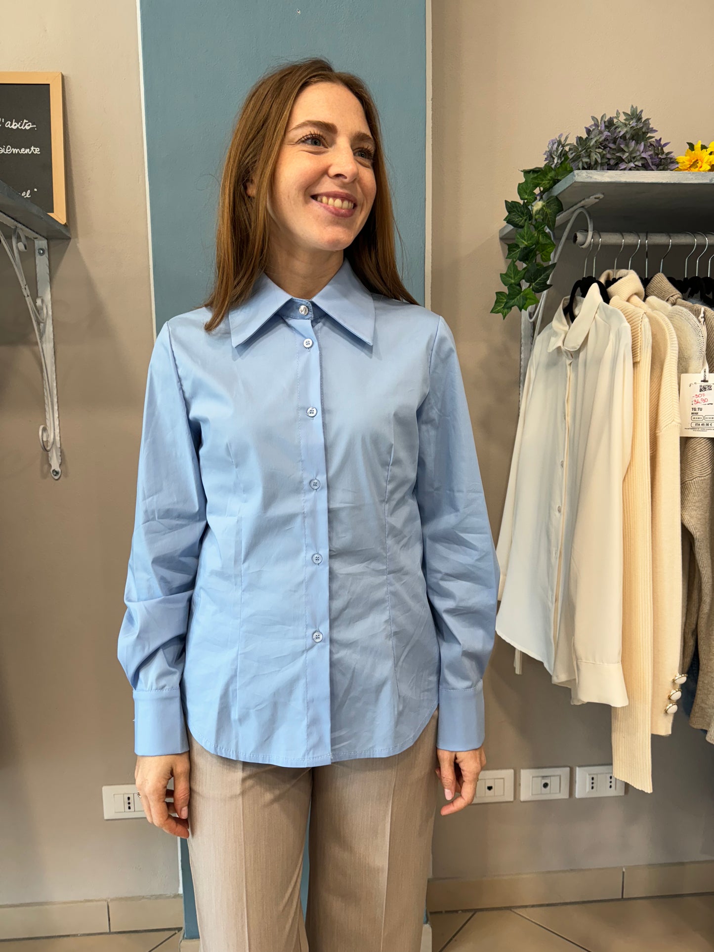 Susymix - Camicia con bottone a gioiello