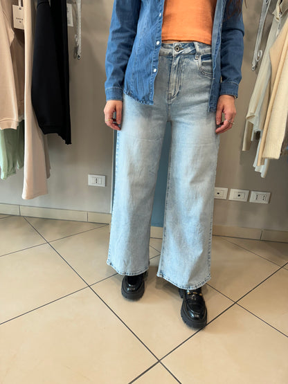 Susymix- jeans a palazzo elasticizzato