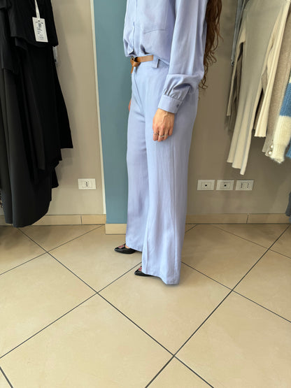 Susymix- Pantalone palazzo in tencel