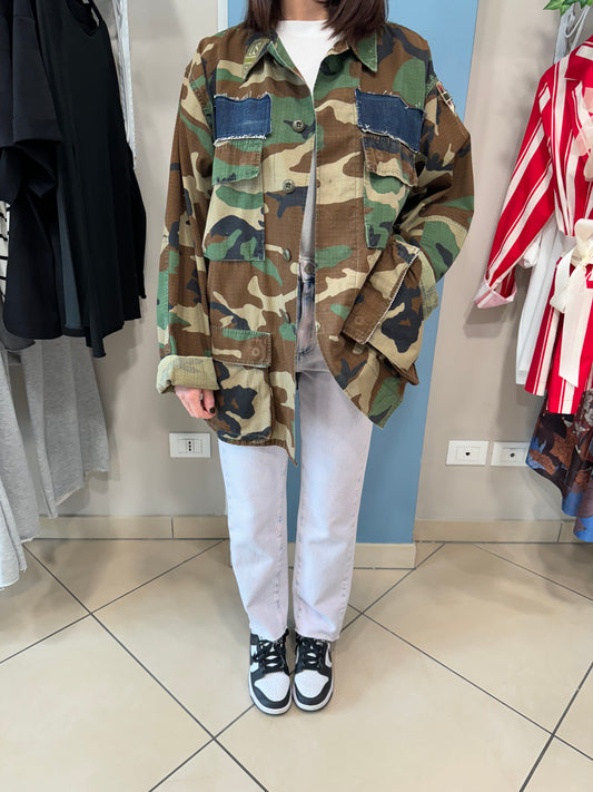 Susymix-Giacca Army vitange  camouflage